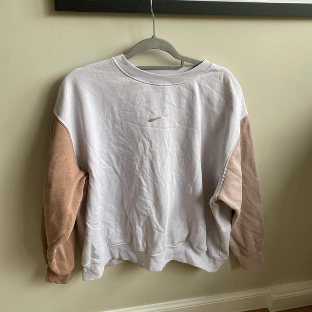 Nike Women's Jumper - Pink/White - 10 on Productcaster.