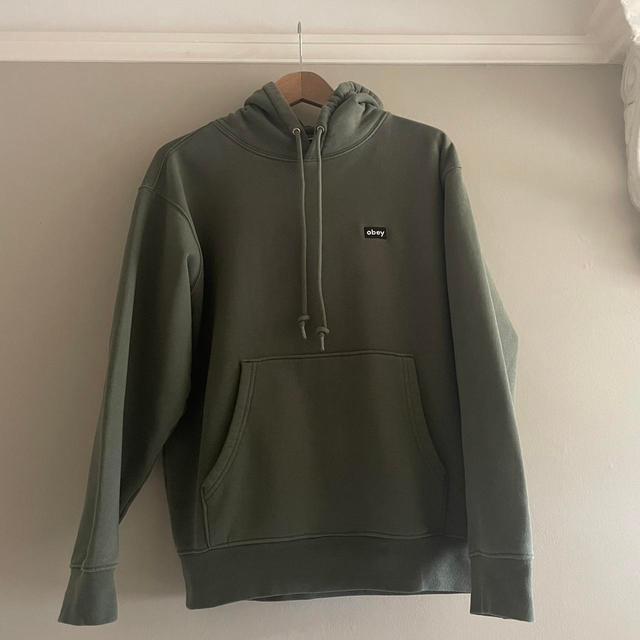 Obey Men's Hoodie - Green/Khaki - S on Productcaster.