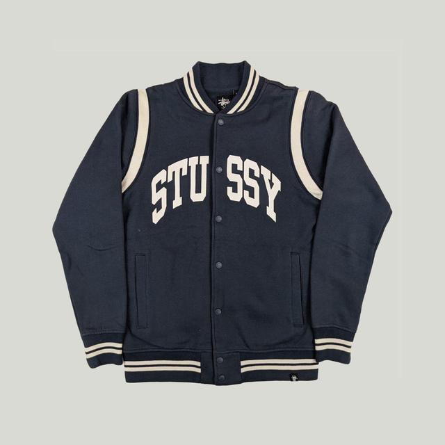 Stüssy Men's Jacket - Navy/White - S on Productcaster.