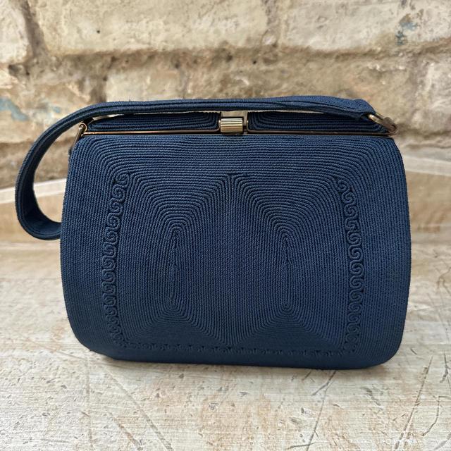 Unique Vintage Women's Clutch bags - Navy on Productcaster.