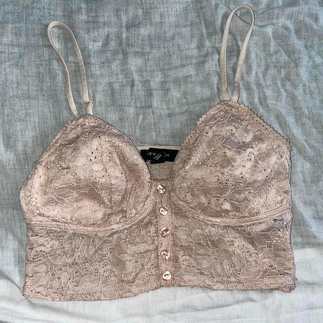 New Look Women's Crop top - Tan/Pink - 10 on Productcaster.