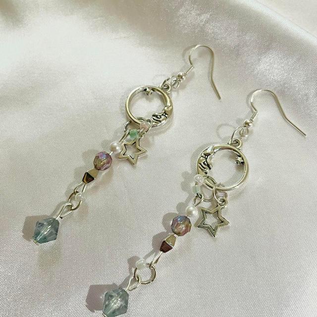 Reworked Women's Earrings - Silver/Multi on Productcaster.