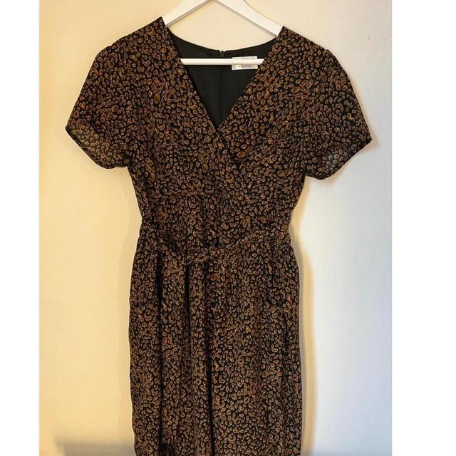 Women's Polyester Dress - Brown/Black - 8 on Productcaster.