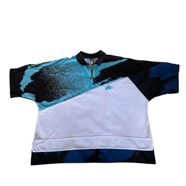 Nike Men's T-shirt - Blue/White - M on Productcaster.