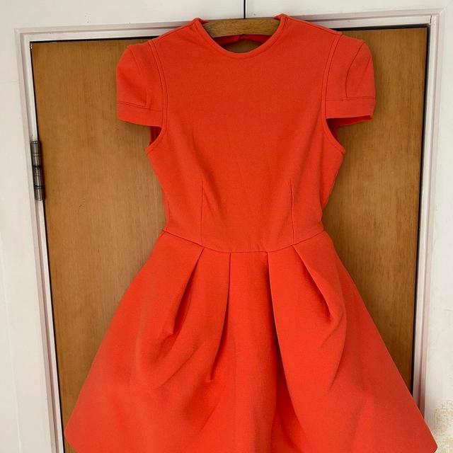 Women's Pleated Dress - Orange - 6 on Productcaster.