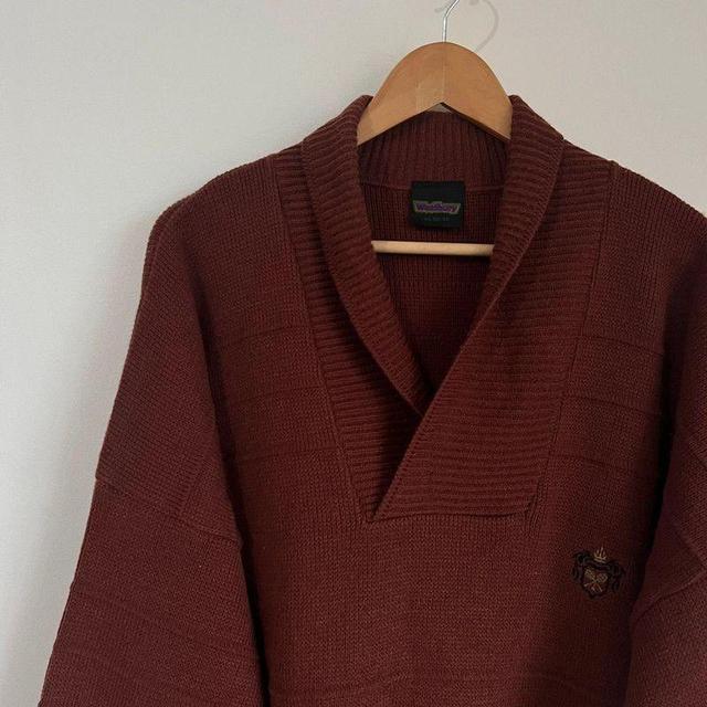 Vintage Men's Jumper - Burgundy - XXL on Productcaster.