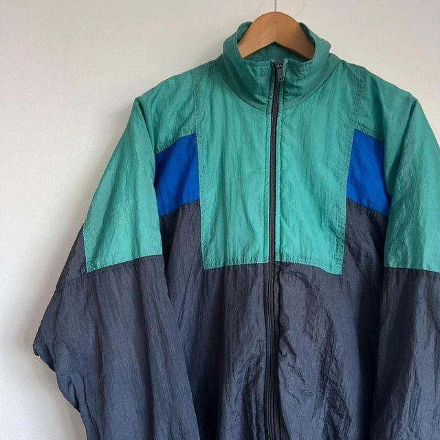 Vintage Men's Lightweight Jacket - Grey/Green - L on Productcaster.