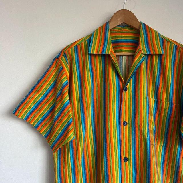 Vintage Men's Shirt - Orange/Multi - L on Productcaster.