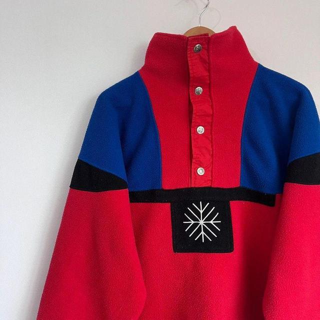 Vintage Men's Jumper - Red/Blue - M on Productcaster.