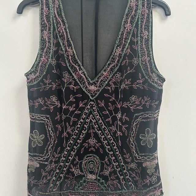 H&M Women's Vest - Black/Multi - 34 on Productcaster.