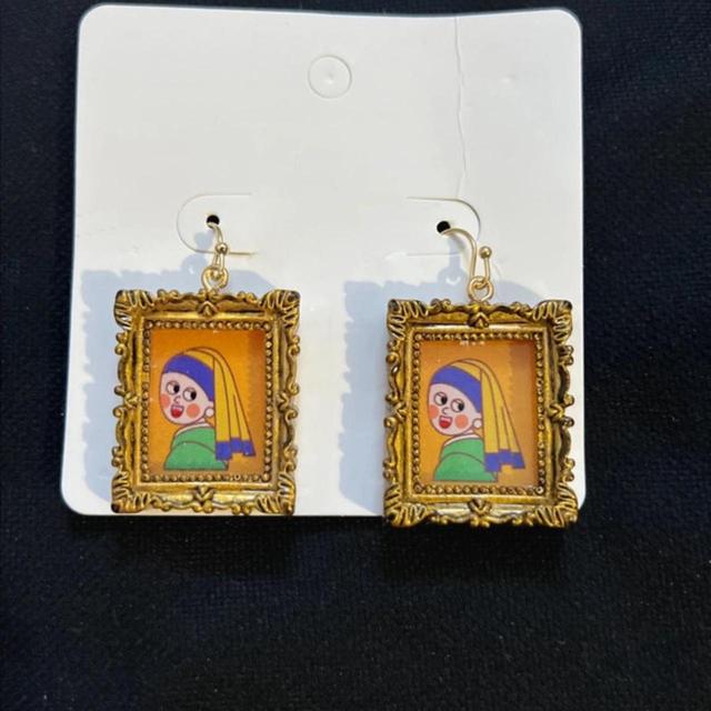 Women's Earrings - Gold/Multi on Productcaster.