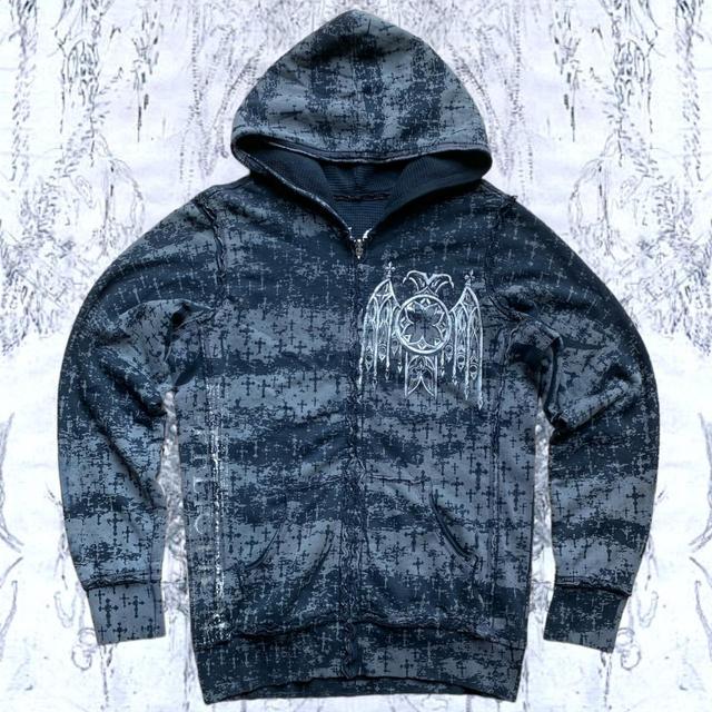 Affliction Men's Hoodie - Black/Grey - XL on Productcaster.