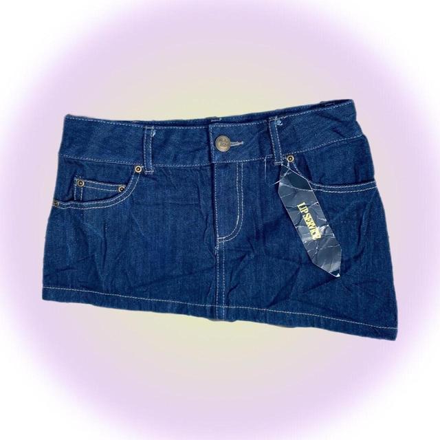 Vintage Women's Casual Skirt - Navy/Blue - UK 6 on Productcaster.