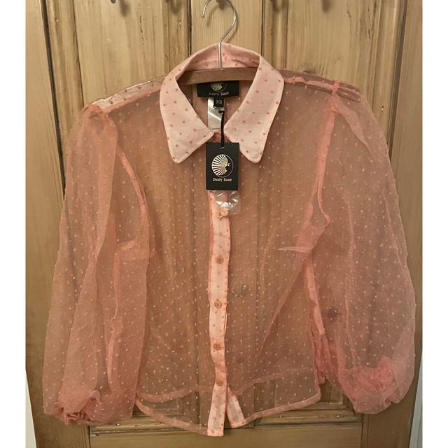 Vintage Women's Blouse - Pink - XS on Productcaster.