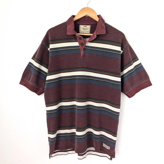 Levi's Men's Shirt - Burgundy/Navy - L on Productcaster.