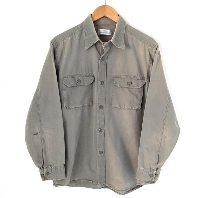 St Michael Men's Shirt - Brown/Khaki - M on Productcaster.