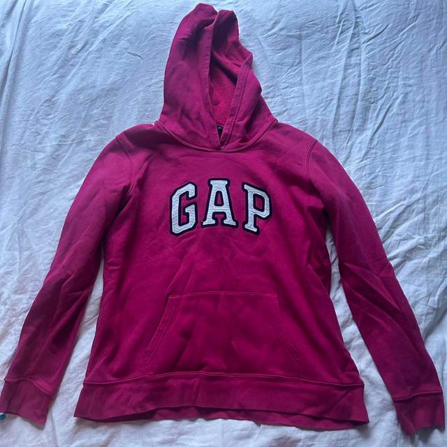 Gap Women's Hoodie - Pink/White - M on Productcaster.