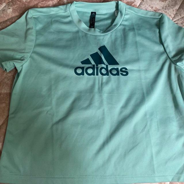 Adidas Women's T-shirt - Green/Blue - 6 on Productcaster.