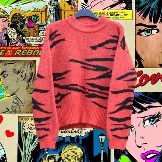 Women's Jumper - Red/Black - S on Productcaster.