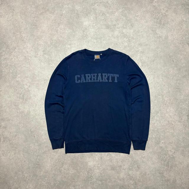 Carhartt Men's Sweatshirt - Blue - S on Productcaster.