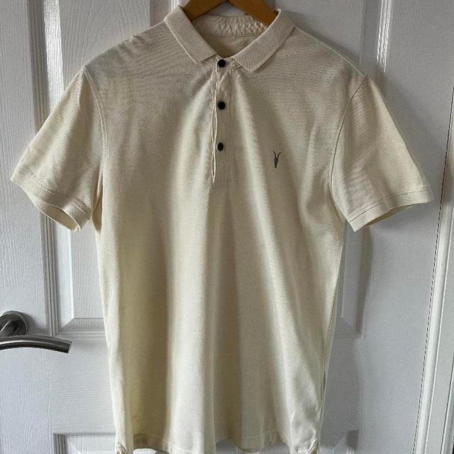 AllSaints Men's Polo shirt - Yellow - S on Productcaster.