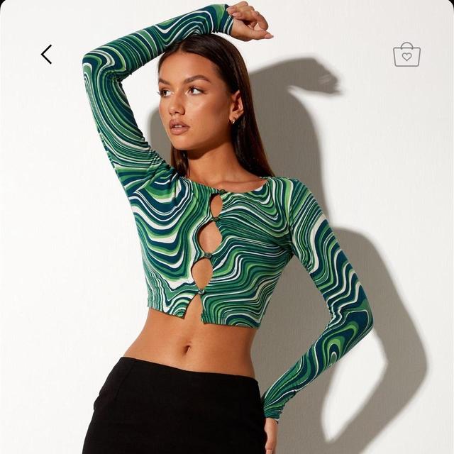 Motel Women's Crop top - Green - S on Productcaster.