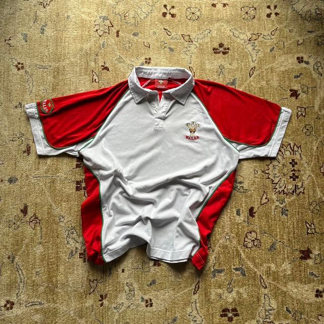 Vintage Men's Polo shirt - Red/White - L on Productcaster.