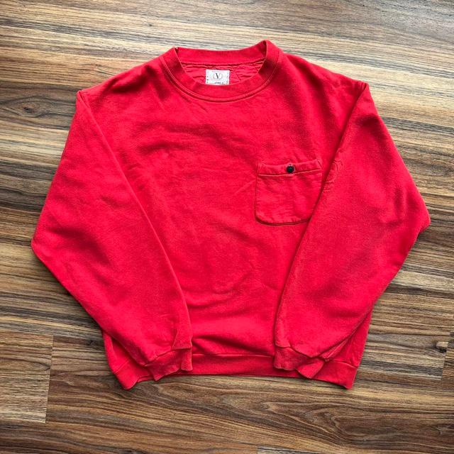 Valentino Men's Sweatshirt - Red - L on Productcaster.