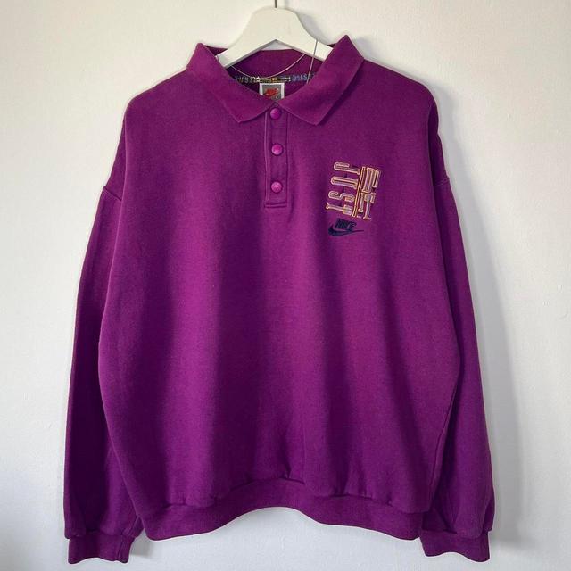 Nike Men's Sweatshirt - Purple - L on Productcaster.