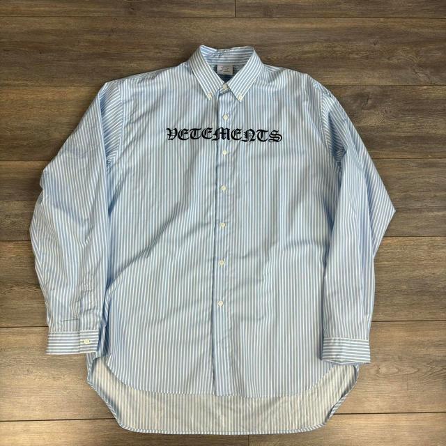 Vetements Men's Shirt - Blue - L on Productcaster.