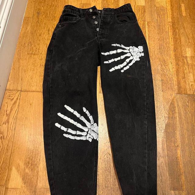 Women's Jeans - Black/White - UK 10 on Productcaster.