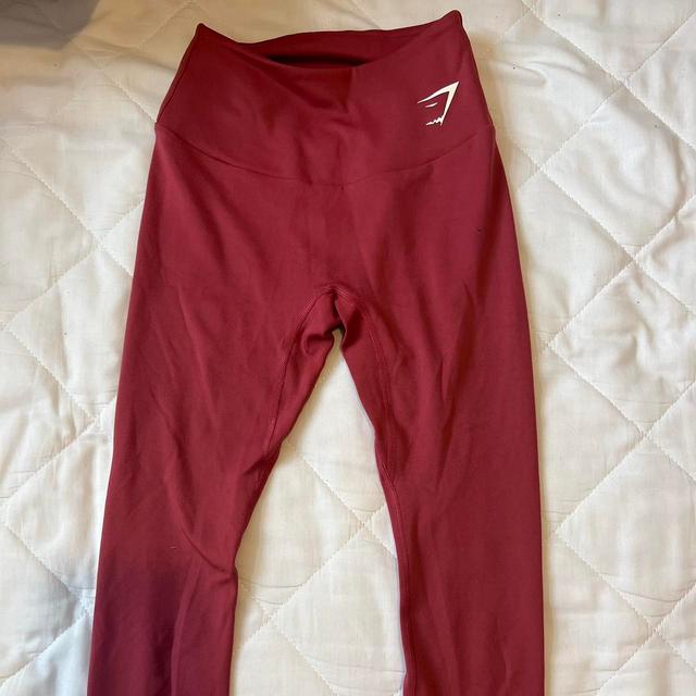 Gymshark Women's Leggings - Pink/Burgundy - UK 6 on Productcaster.