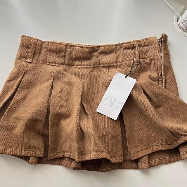 Zara Women's Skirt - Brown/Tan - S on Productcaster.