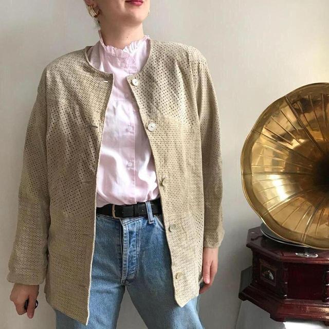 Vintage Women's Jacket - Tan/Cream - S on Productcaster.