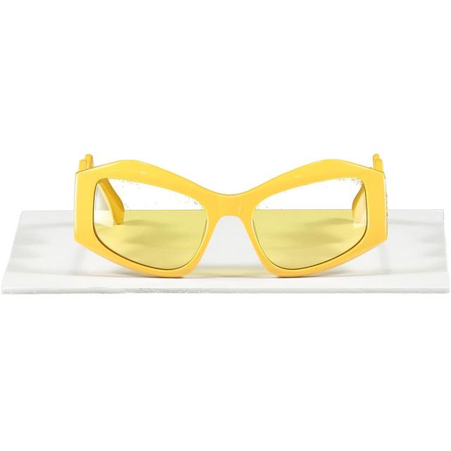 GCDS Women's Sunglasses - Yellow on Productcaster.