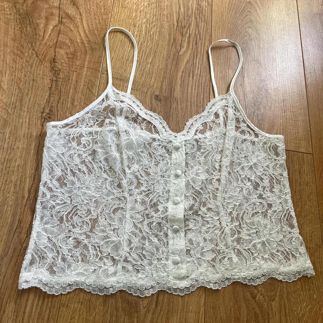 Vintage Women's Top - White - S on Productcaster.