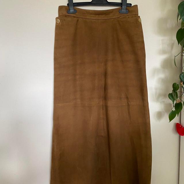 Vintage Women's Skirt - Tan/Brown - 27" on Productcaster.