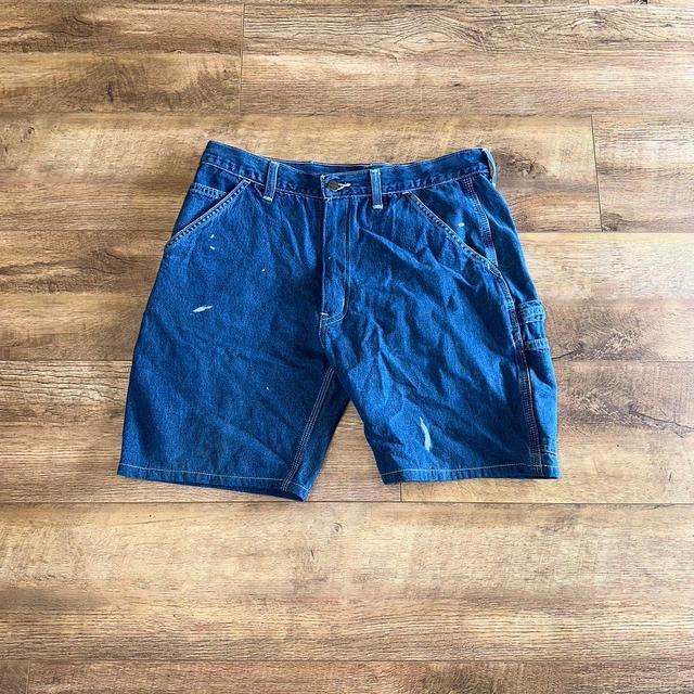 Carhartt WIP Men's Shorts - Blue - 32" on Productcaster.