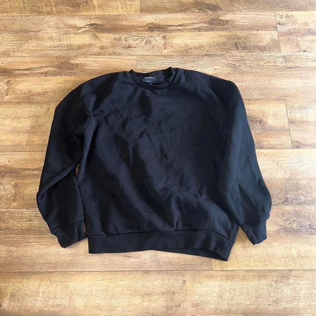 Bershka Men's Sweatshirt - Black - M on Productcaster.