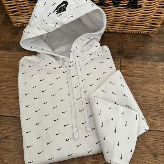 Nike Men's Hoodie - White/Black - S on Productcaster.