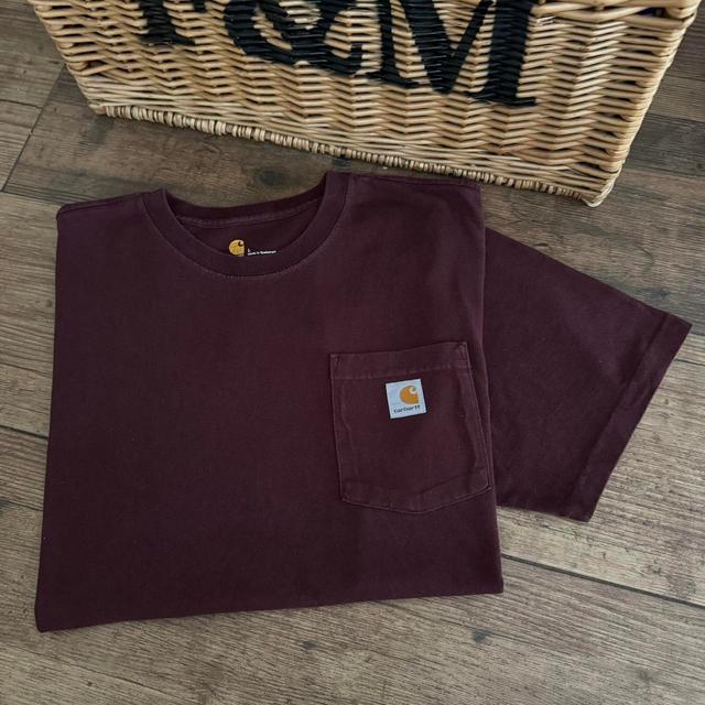 Carhartt WIP Men's T-shirt - Burgundy - L on Productcaster.