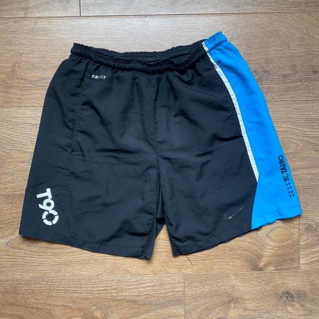 Nike Men's Shorts - Black/Blue - M on Productcaster.