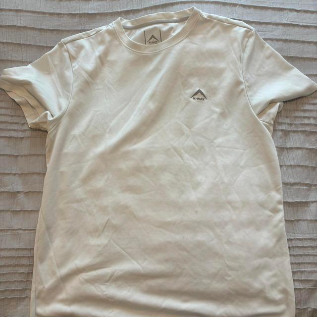 K-Way Men's T-shirt - White - L on Productcaster.