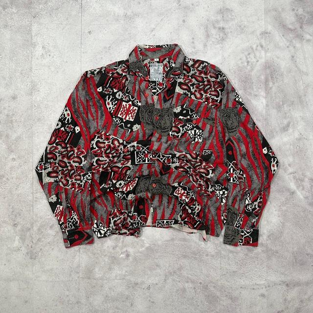 Vintage Men's Shirt - Red/Grey - L on Productcaster.