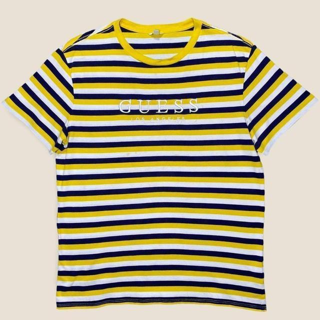 Guess Men's T-shirt - Yellow - M on Productcaster.