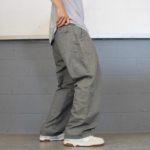 Vintage Men's Straight leg Cargo Jeans - Grey - 38" on Productcaster.