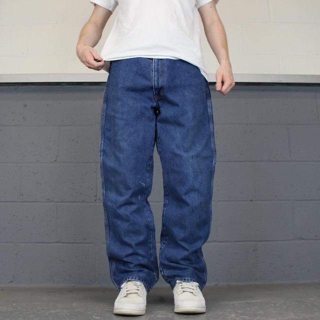 Dickies Men's Straight leg Cargo Jeans - Blue/Navy - 34" on Productcaster.