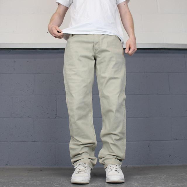 Dickies Men's Straight leg Cargo Jeans - Cream/Grey - 34" on Productcaster.