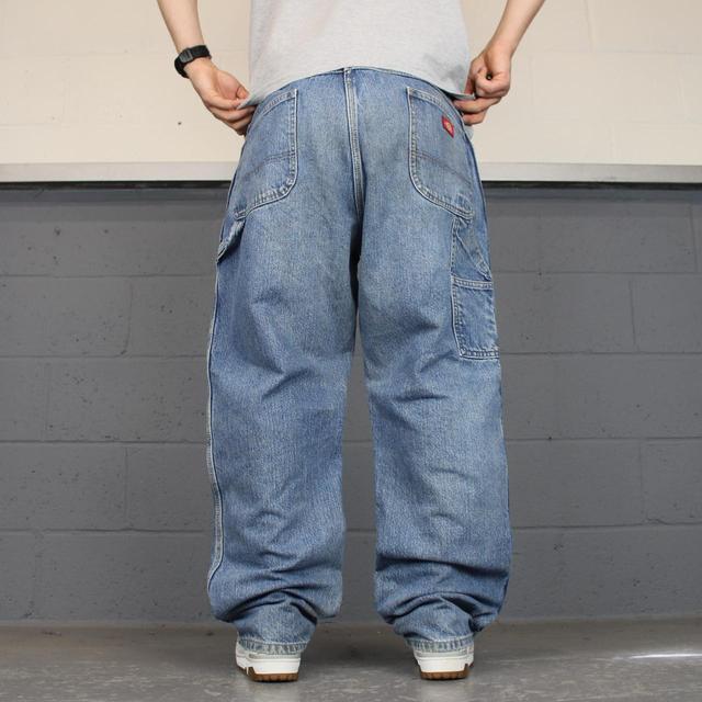 Dickies Men's Straight leg Cargo Jeans - Blue - 40" on Productcaster.