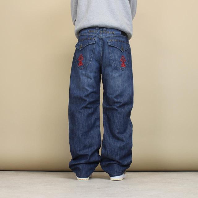 Phat Farm Men's Straight leg Cargo Jeans - Blue - 34" on Productcaster.